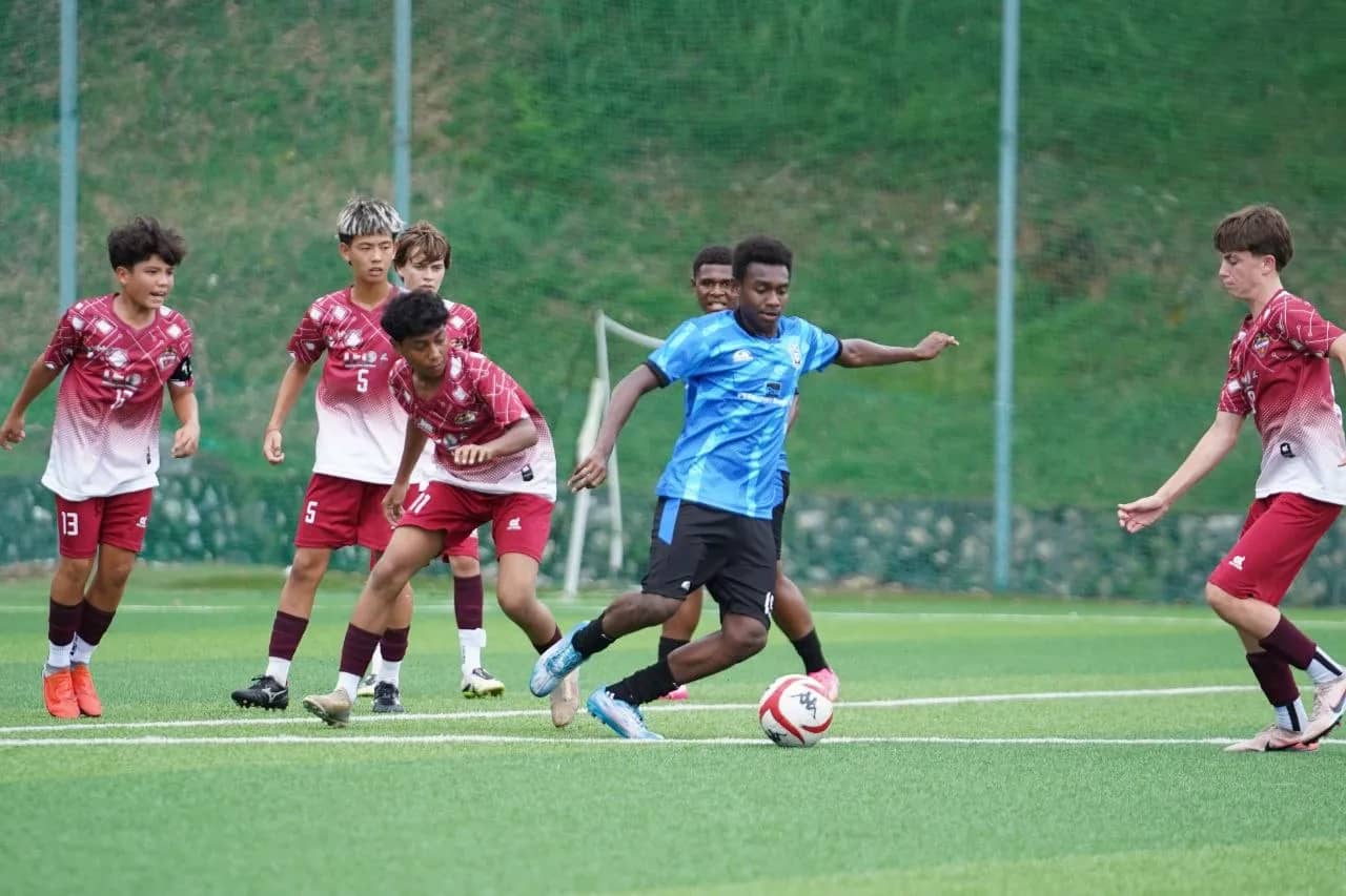 Dicky C. Marani dalam aksinya pada Turnamen International Football Championship 2026 di Malaysia.