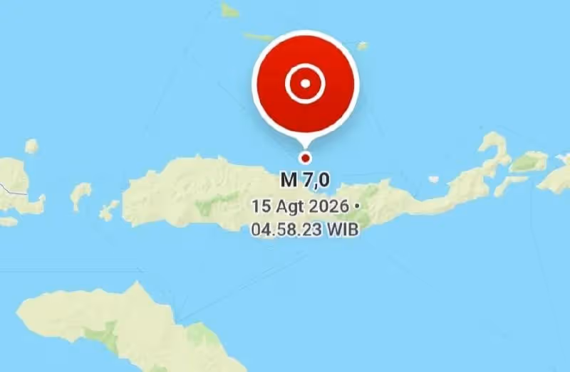 Pusat gempa Nagekeo, Flores, NTT