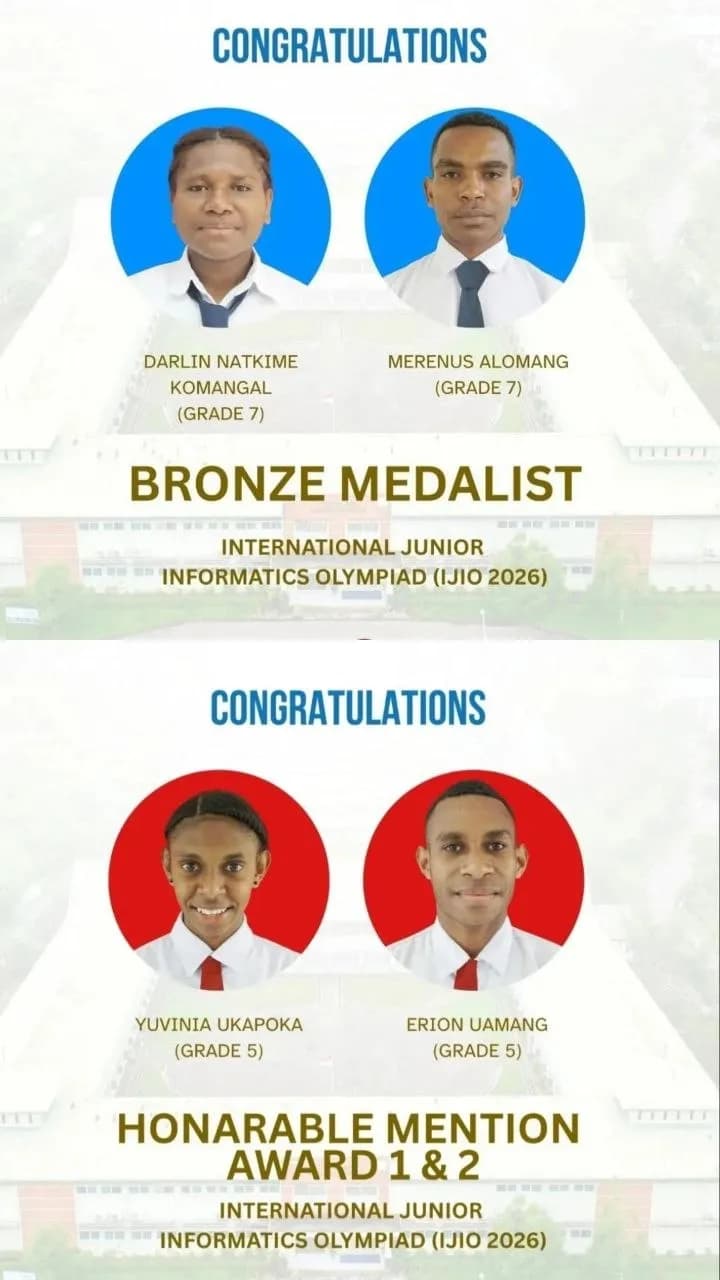 Para pelajar SATP yang berhasil meraih penghargaan dalam ajang bergengsi International Junior Informatics Olympiad 2026 atau IJIO 2026