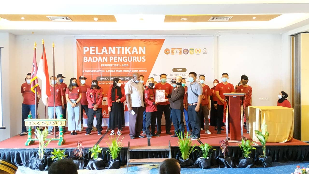 Pelantikan Badan Pengurus Laskar Ayam Jantan (LAJ) Zona Timika