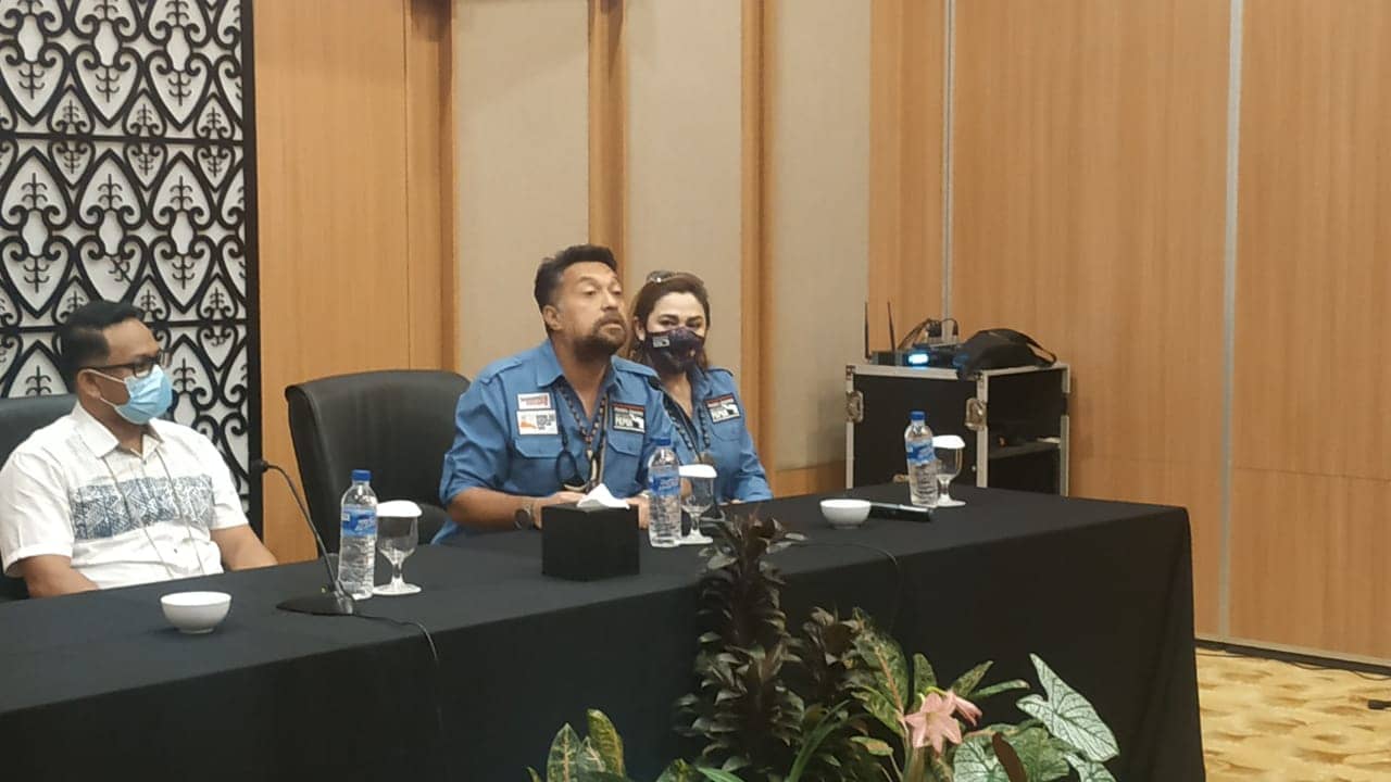 Ari Sihasale saat konferensi pers di grand Mozza