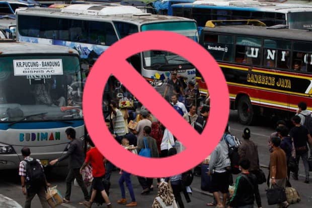 Ilustrasi larangan mudik