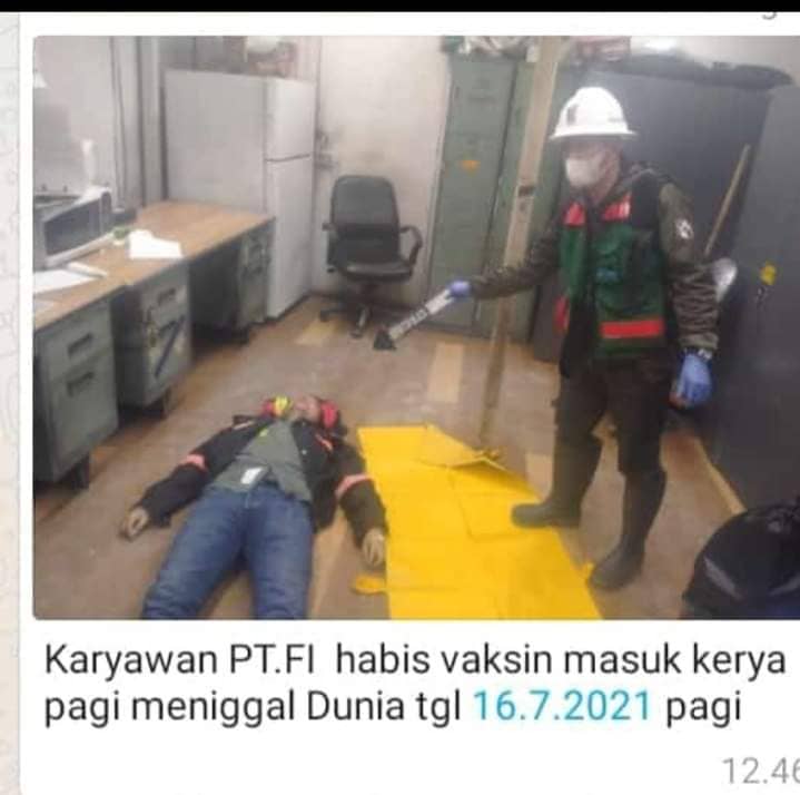 Foto karyawan freeport yang meninggal dunia.