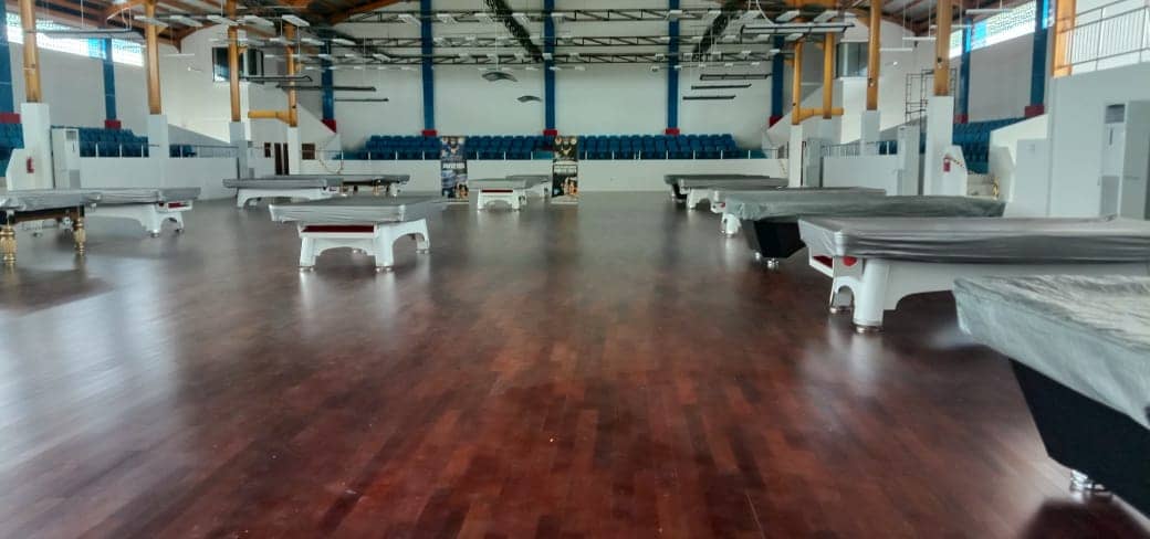 Meja Biliar PON Papua di venue Biliar Timika.