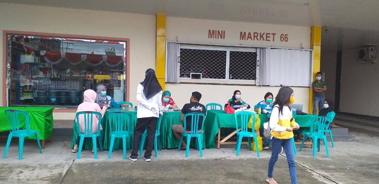 Vaksin covid-19 di Timika, Papua.
