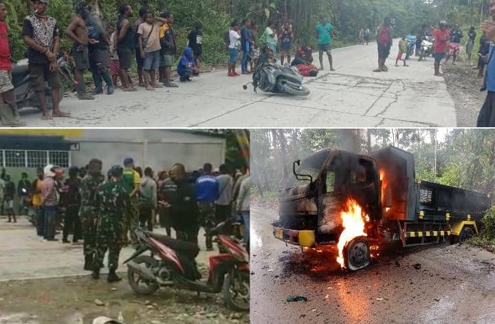 Ilustrasi berita Mimika: Pengendara Tewas, Djayanti Dipalang, Puluhan Truk Terjebak di Jalan Trans Nabire, Satu Unit Dibakar Warga
