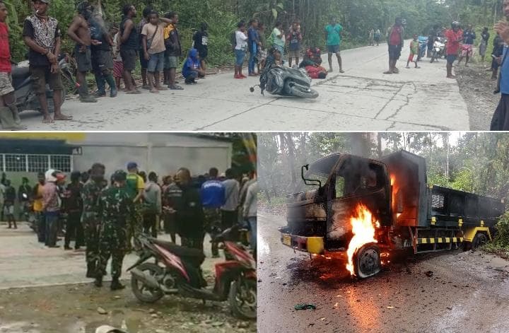 Ilustrasi berita Mimika: Pengendara Tewas, Djayanti Dipalang, Puluhan Truk Terjebak di Jalan Trans Nabire, Satu Unit Dibakar Warga