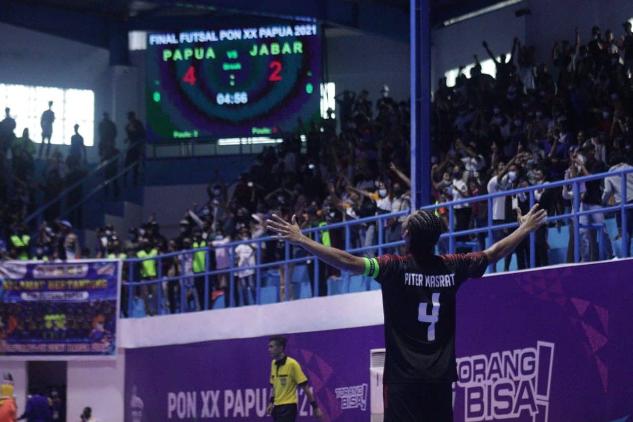 Ilustrasi berita GEBYAR PON PAPUA: Tim Futsal Tuan Rumah Papua Jaga Rekor dan Raih Emas, Tundukkan Jabar 4-2