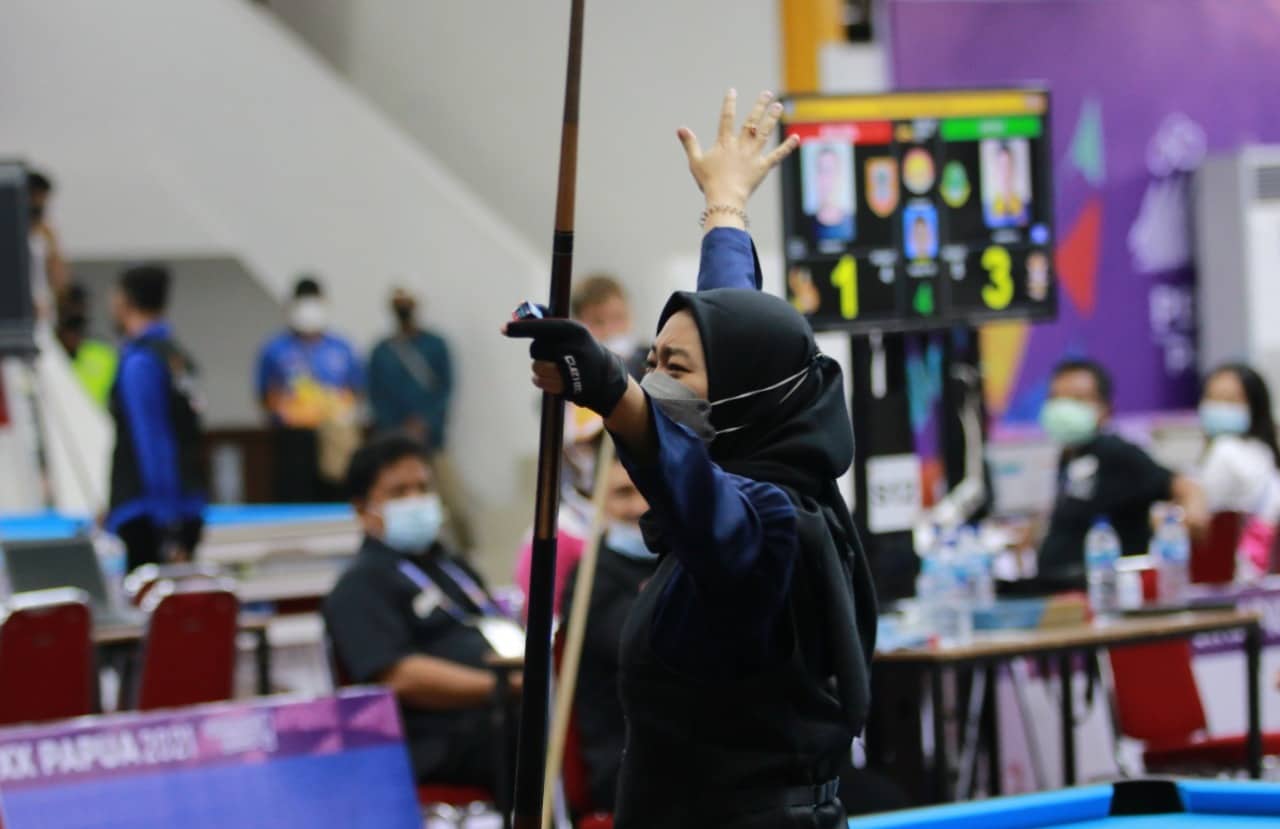 Ilustrasi berita GEBYAR PON PAPUA: Emilia Jatim Hentikan Silviana Papua di Quarter Final 9 Ball Single Putri