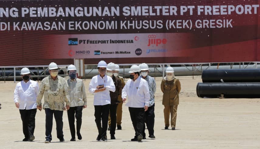 Ilustrasi berita Mimika: Milik PT Freeport, Presiden Jokowi Groundbreaking Pembangunan Smelter Single Line Terbesar di Dunia