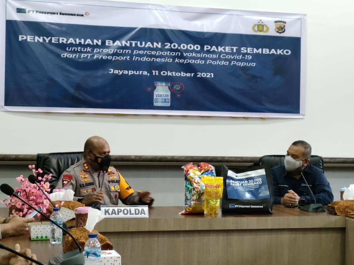 Ilustrasi berita Papua: Freeport Indonesia Serahkan 20.000 Paket Sembako Dukung Percepatan Vaksinasi Covid-19 di Jayapura