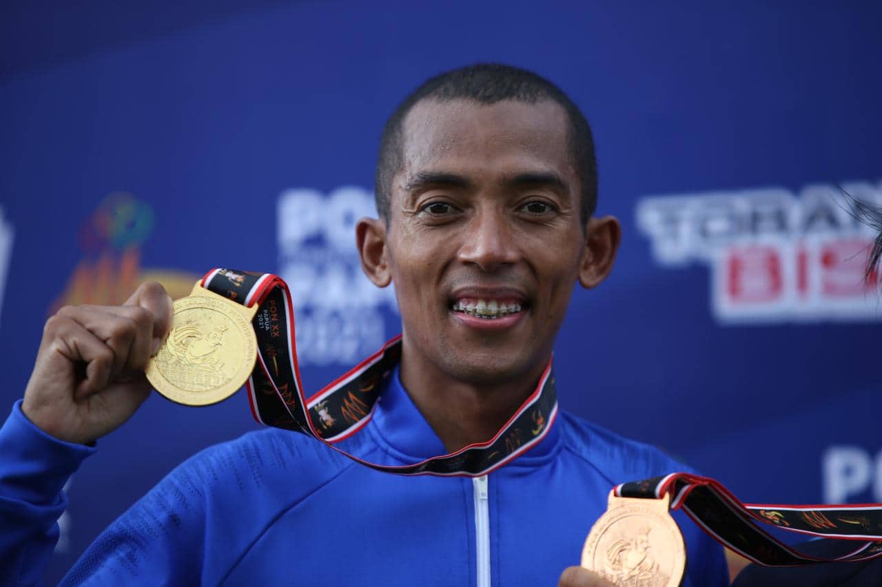 Ilustrasi berita GEBYAR PON PAPUA: Agus Prayogo Cetak 'Hat-Trick' Lomba Lari Kelas 5000 Meter