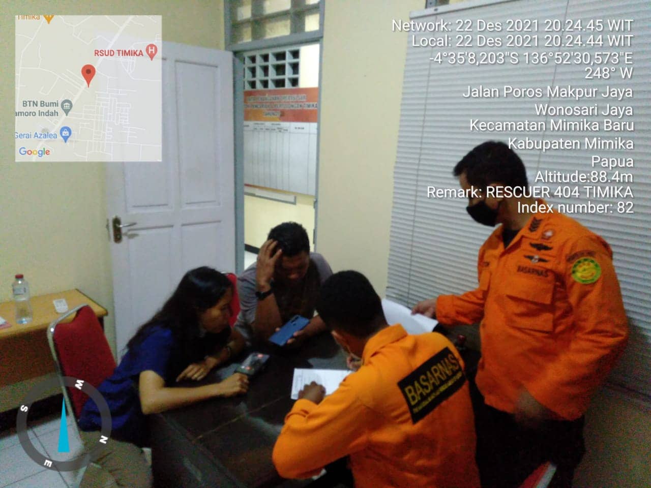 Warga melapor ke SAR Timika perihal kecelakaam laut di Muara Aindua.