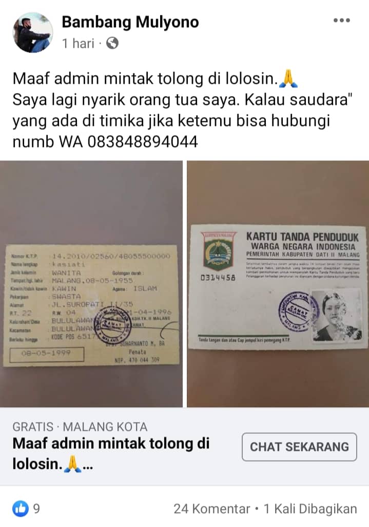 Postingan Bambang Mulyono