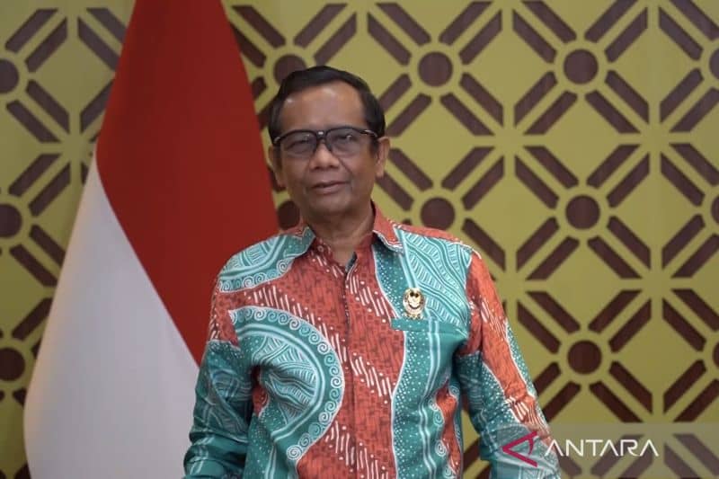 Tangkapan layar Menko Polhukam Mahfud MD menyampaikan situasi keamanan terkini di wilayah timur Indonesia