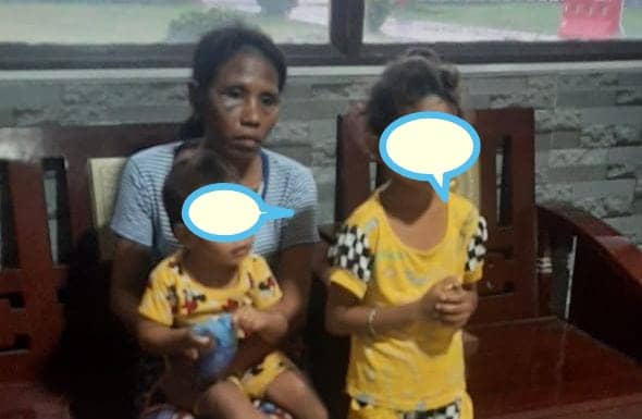 Korban Margareta saat melapor ke Polsek Miru.