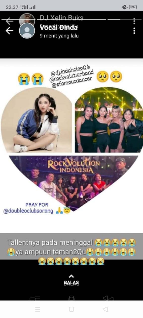 Ilustrasi berita Mimika: Pray For Double O Sorong Menggema di Media Sosial, Kru eFamous Dancer Tewas Seluruhnya