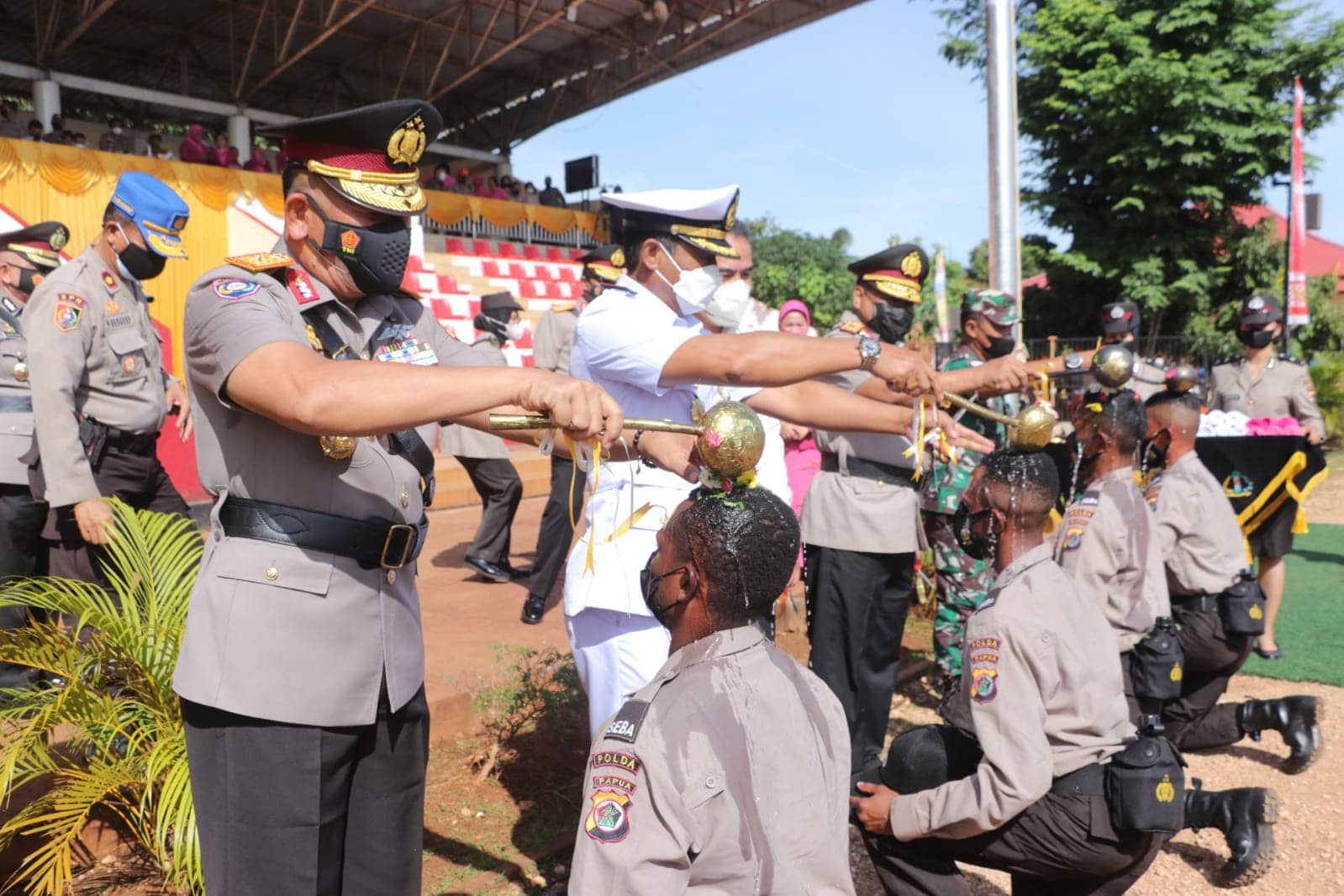 Wakapolda Papua Brigjen Eko Rudi Sudarto saat membuka pendidikan Bintara Polri Di SPN Polda Papua.