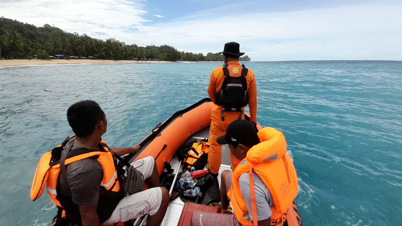 Caption, Tim Gabungan saat melakukan pencarian