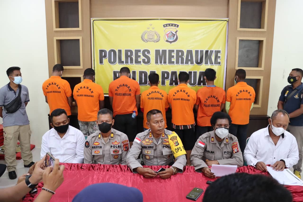 Ilustrasi berita Nasional: Polisi Gulung Kompoltan Tujuh Pencuri Sapi dan Alat Pertanian di Merauke