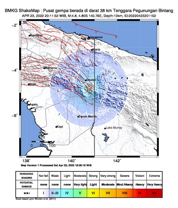 Ilustrasi berita Papua: Gempa Magnitudo 4 Terjadi di Pegunungan Bintang
