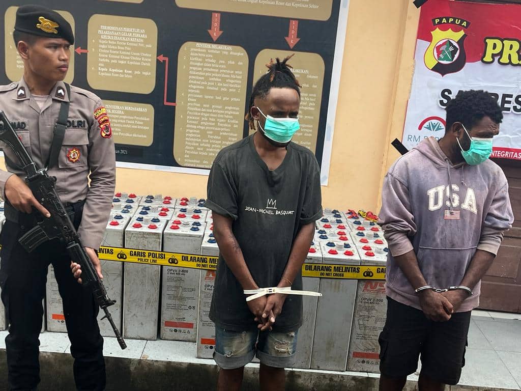 Ilustrasi berita JAYAPURA: Curi 38 Baterai Telkomsel, Seorang Pelaku dan Empat Penadah Ditangkap Polisi