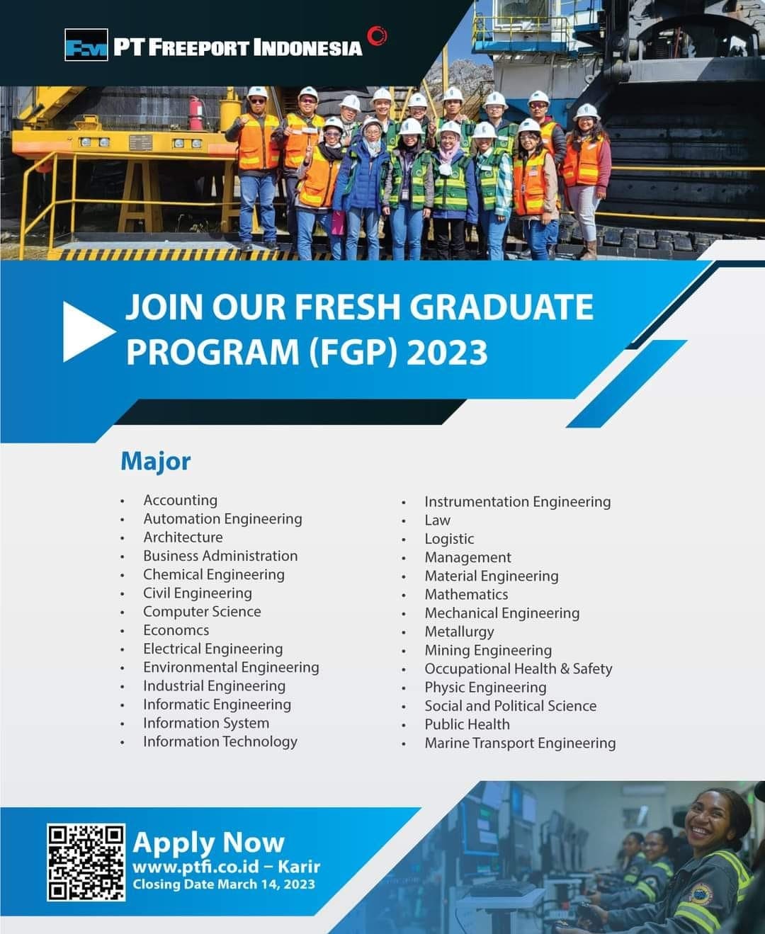 Ilustrasi berita MIMIKA: Besok, Batas Akhir Pengiriman Berkas Lamaran Lowongan Kerja Fresh Graduate Program PT Freeport Indonesia