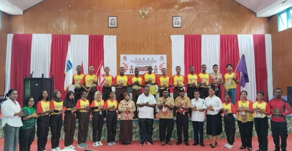 Ilustrasi berita Papua: Kontingen Pramuka Kwarcab Asmat Ikuti Rainas XII di Jakarta, Bupati Elisa : Tunjukkan Bahwa Kita Juga Bisa