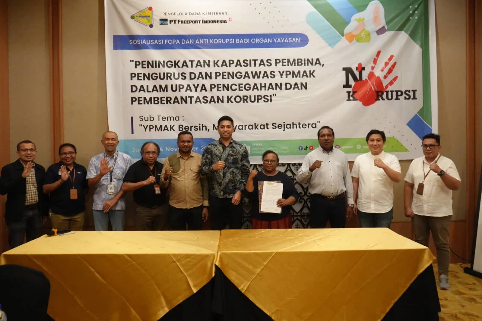 Ilustrasi berita Mimika: YPMAK Hasilkan 5 Poin Pakta Integritas Anti Korupsi