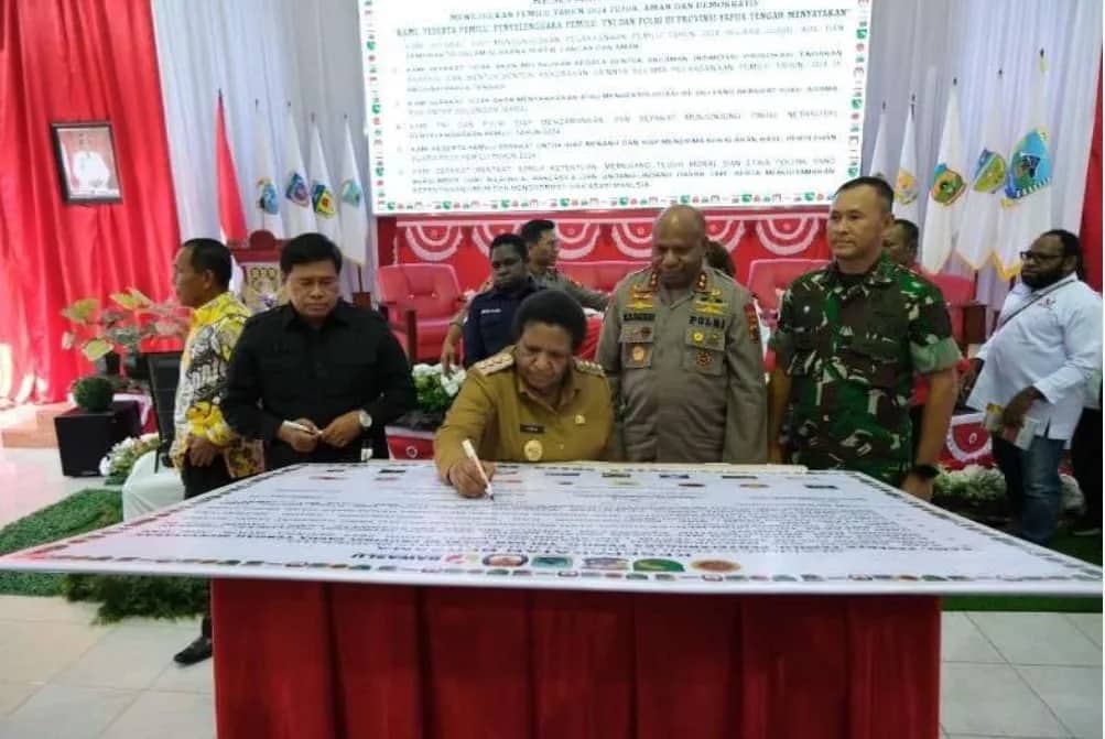Ilustrasi berita Papua: Rawan Konflik, Pemprov Papua Tengah Intens Lakukan Koordinasi Dengan Penyelenggara Pemilu