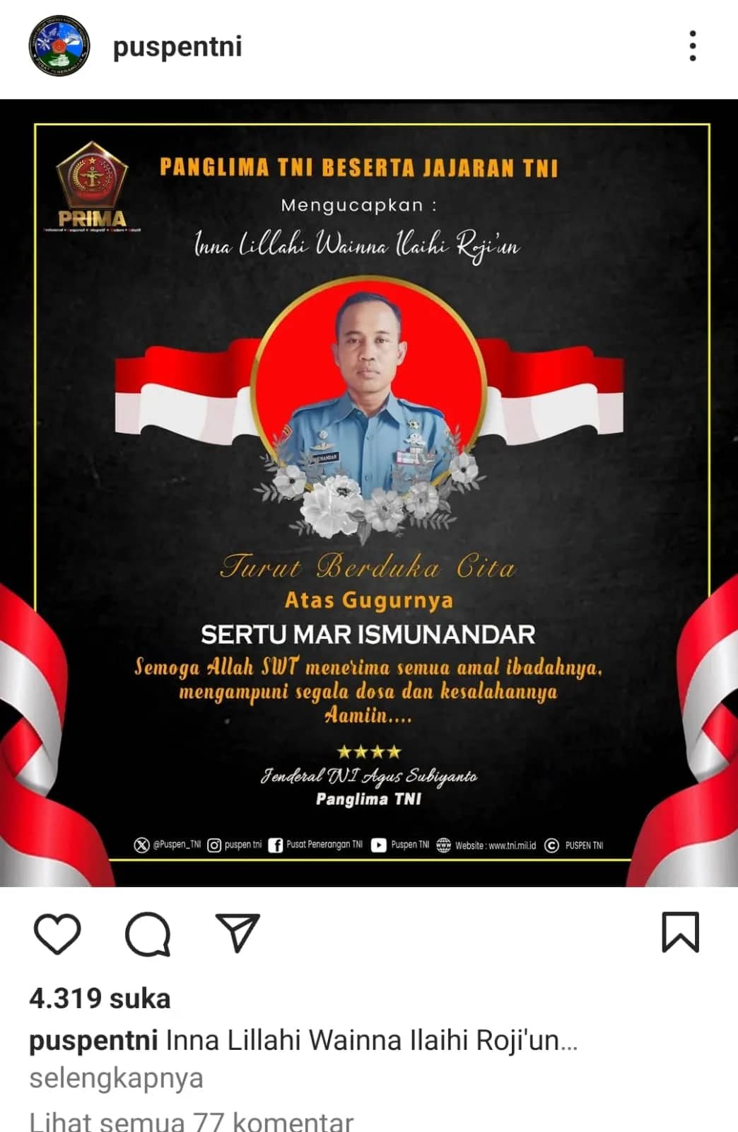 Ilustrasi berita Papua: Anggota Satgas Elang IV Puncak Jaya Tewas Ditembak KKB Papua, Jenderal Agus Subiyanto Sampaikan Duka
