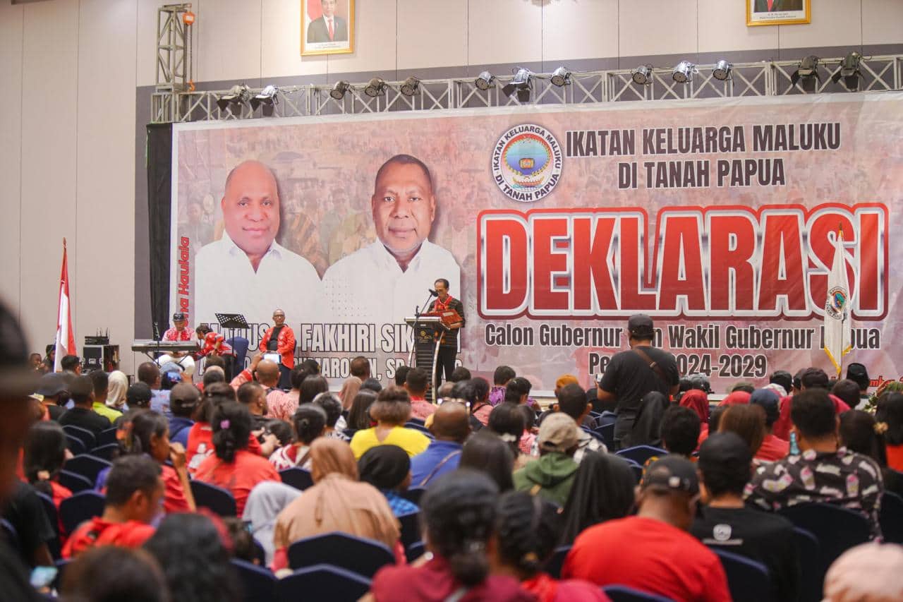 Ilustrasi berita Papua: Deklarasikan Dukungan di Pilkada Papua, Ikemal: Super Mari-Yo Pasti Menang