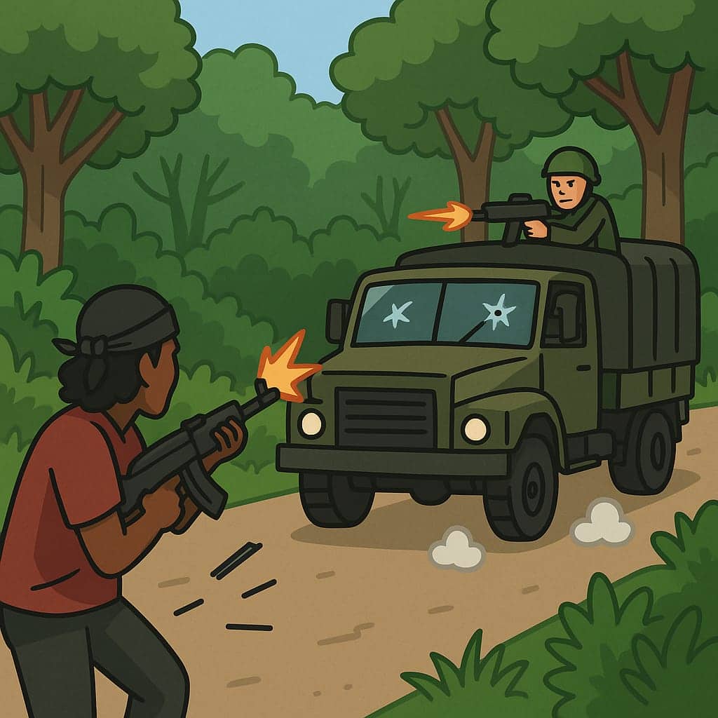 Ilustrasi berita Papua: Kawal Truk Logistik Diserang OPM, Dua Personel TNI Dilaporkan Tertembak