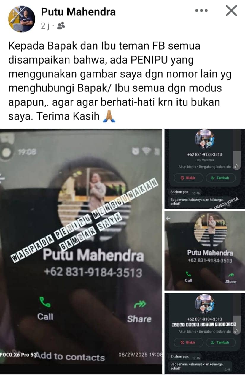 Ilustrasi berita Mimika: Akun Facebook Gunakan Profil Ketua PN Timika Lakukan Aksi Penipuan, Masyarakat Diminta Waspada