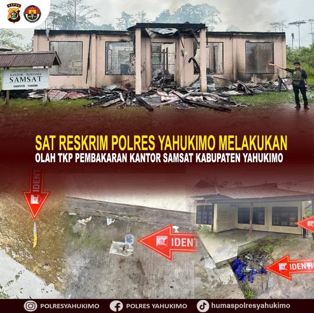 Ilustrasi berita Papua: TPN-OPM Klaim Bertanggungjawab, Polisi Tegaskan Masih Selidiki Penyebab Kebakaran Samsat Yahukimo