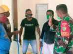 TNI Bersihkan Wisma Atlet Gedung Isolasi Pasien Covid-19 Mimika