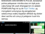 Awas!!! Penipuan Berkedok Personil Polres Mimika Mengincar Penjual Online