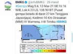 Gempa Bumi 5,6 Magnitudo Melanda Wamena, Guncangannya Terasa Hingga di Timika
