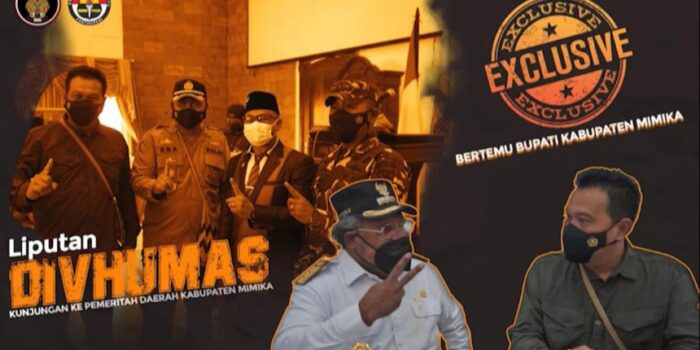 Bupati Mimika Ditemui Tim Divisi Humas Mabes Polri Disela-sela Pelantikan Sekda, Berikut Hal yang Ditanyakan