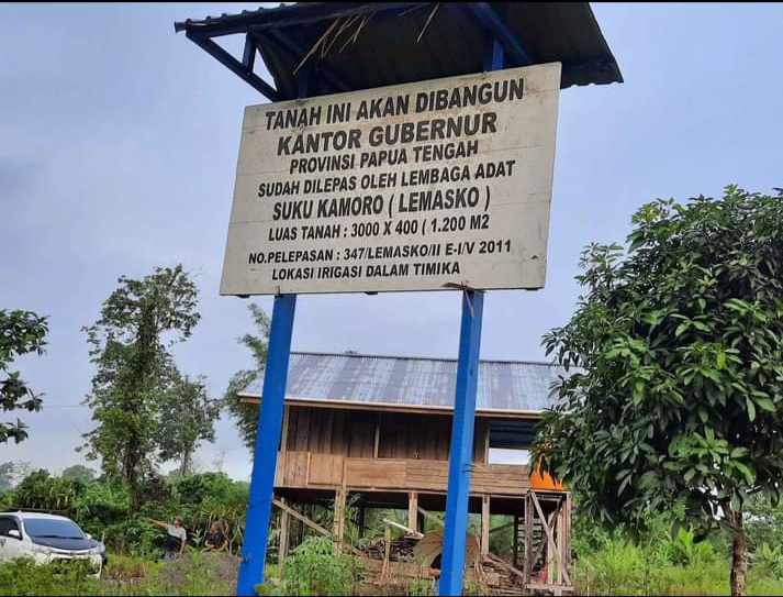 Lokasi rencana kantor Gubernur Papua Tengah di Jalan irigasi Timika