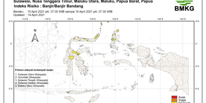 Bibit Siklon Tropis di Utara Papua Berubah Jadi Siklon Surigae, 16 April Berubah Jadi Thypoon, Hari Ini Hujan Merata