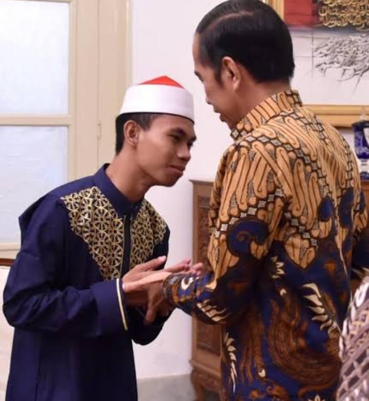 Syamsuri Firdaus saat bertemu Jokowi di Istana Negara.