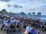 Konvoi 1.000 Motor dan Merah Putih Raksasa Terbentang, Gemakan PON XX di Merauke