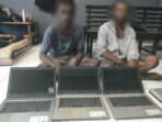 Dua Terduga Pelaku Pencurian Belasan Laptop Dibekuk Polisi