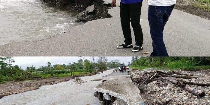 Lagi, Areal PT PAL Diterjang Banjir Bandang, 1 Kilometer Jalan Beton Ambles, Wabup Mimika Tinjau Lokasi