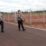 Dua anggota polisi berpatroli di kawasan Sirkuit Bermotor