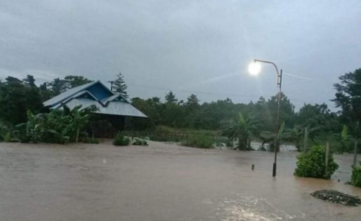 Banjir yang melanda beberapa kampung di Distrik Wanggar, Kabupaten Nabire, Provinsi Papua.