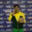 Abdul Hafiz atlet lempar lembing asal Sumut saat menerima medali emas di Mimika Sport Complex, Selasa (5/10/2021). Foto: Humas PPM/Joseph Situmorang