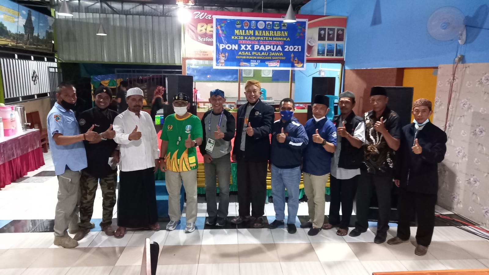 Malam keakraban KKJB dan kontingen PON XX Papua dari 6 Provinsi di pulau Jawa