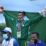 KETERANGAN FOTO: Atlet Jawa Timur Atjong Tio Purwanto keluar sebagai yang tercepat dan berhak atas medali emas pada nomor lari 3000 meter halang rintang putra PON XX di arena atletik MSC, Kamis (14/10/2021). Foto: Humas PPM/ Joseph Situmorang.
